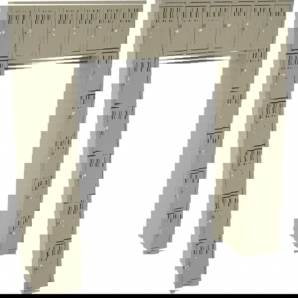 Sixteen Box Compartments And Coat Bar, 72w X 18d X 72h, Sand